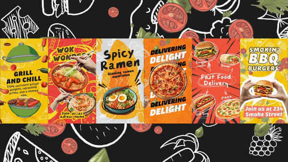 Food Vertical Posters Pack - VideoHive 50834390