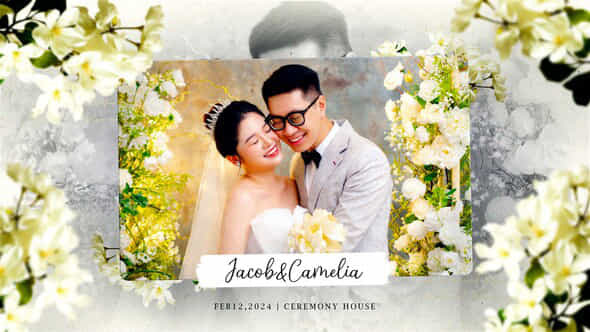 Wedding Slideshow Floral Wedding Photos - VideoHive 49277342