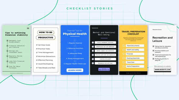 Checklist Stories - VideoHive 58593282