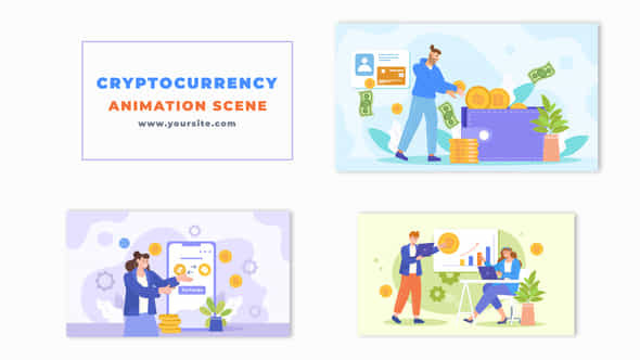 Flat Design Cryptocurrency - VideoHive 48565082
