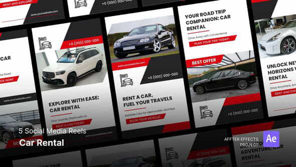 Social Media Reels Car Rental After Effects Template - VideoHive 48362047