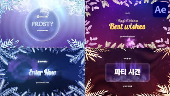 Christmas Frames Typography For After Effects - VideoHive 55675001