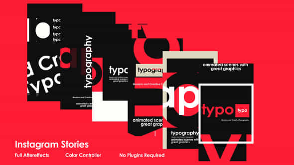 Typo Instagram Stories - VideoHive 51009453