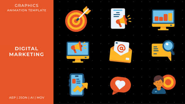 Digital Marketing Animated Graphics After Effects Template - VideoHive 58416092