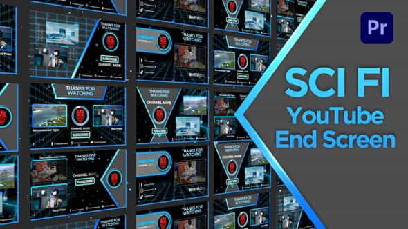 SCIFI Youtube End Screens - VideoHive 32883997