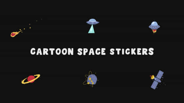 Cartoon Space Stickers For After Effects - VideoHive 59361466