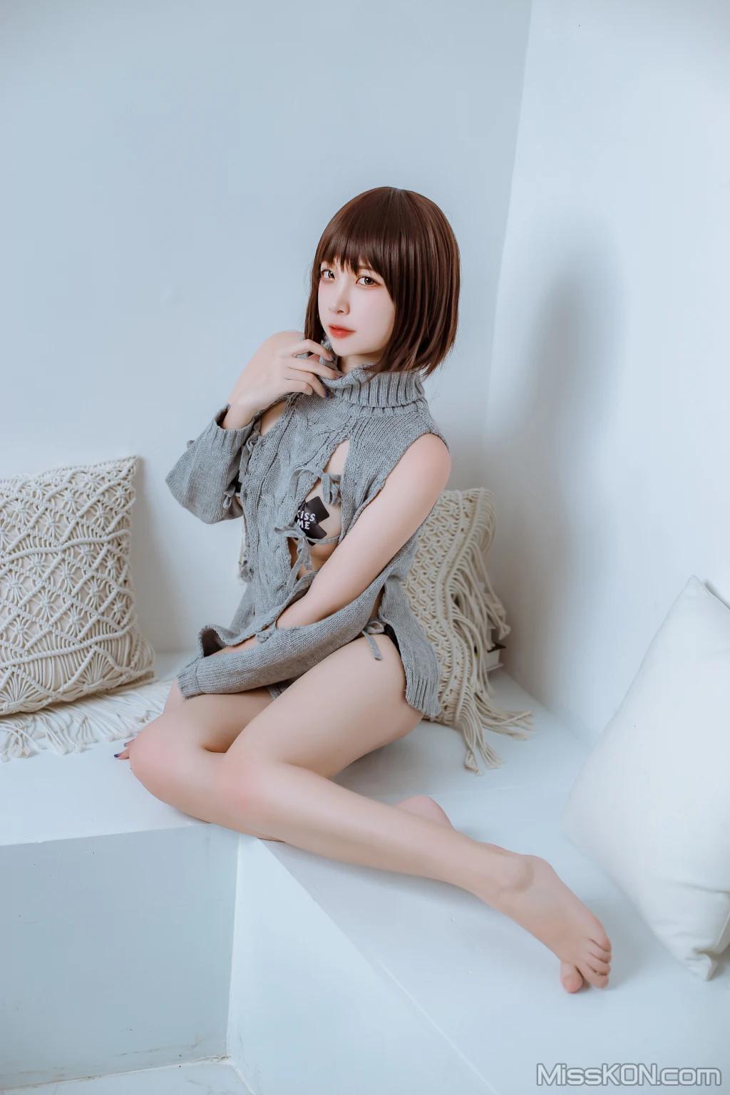 Coser@二佐Nisa: 私房洞洞毛衣 (66 photos )(5)