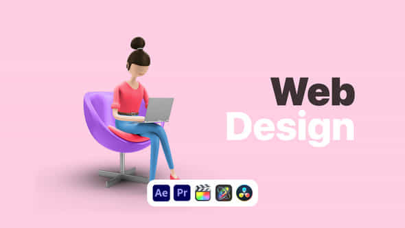 Explainer Girl Web Design - VideoHive 50622978