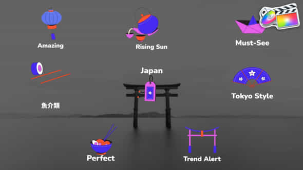 Japan Style Icons And Titles For Fcpx - VideoHive 52242357