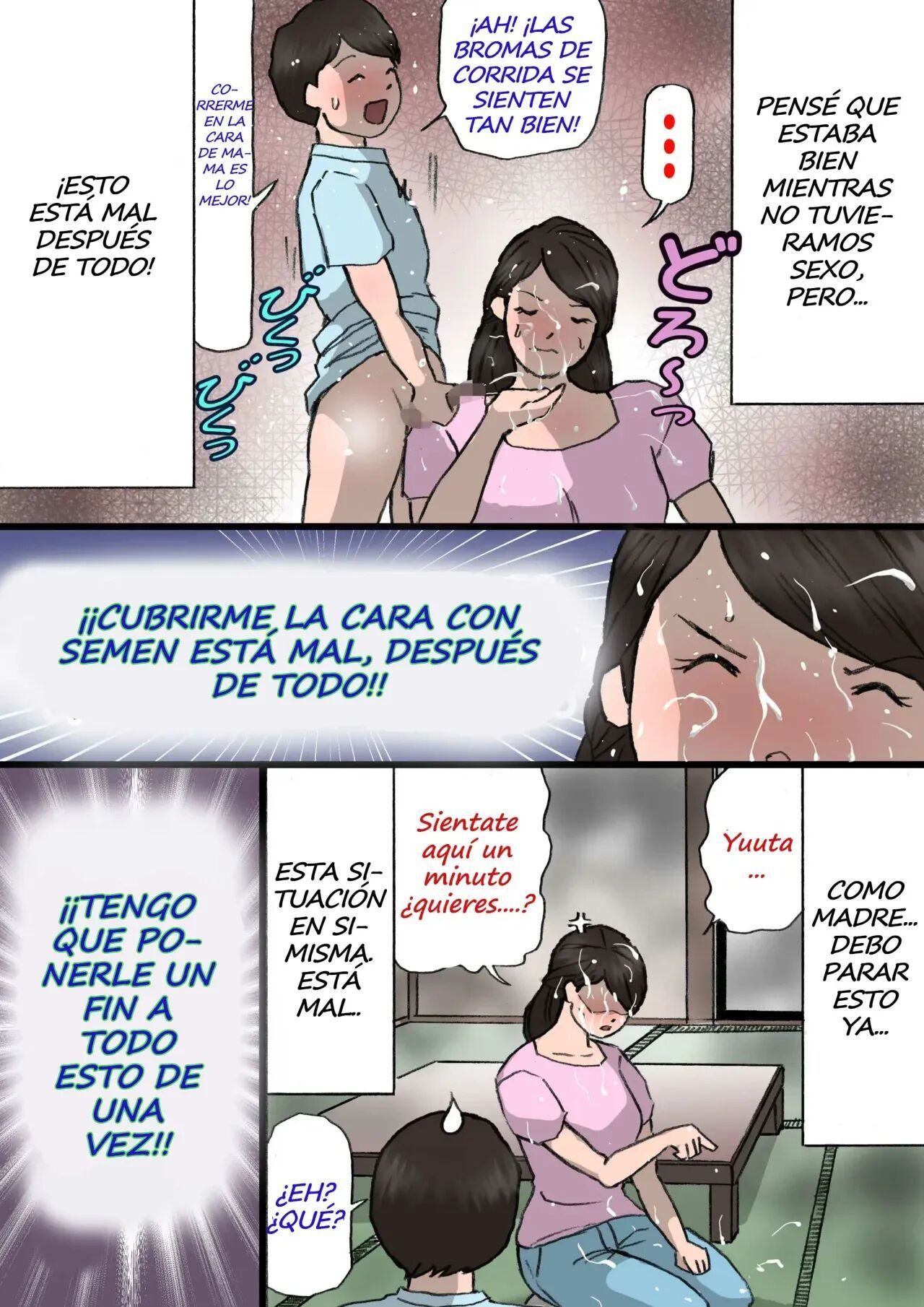 [Shiki Hanana] Okaa-san wa Itazura Musuko o Okorenai [Spanish] [Xavit0_0]