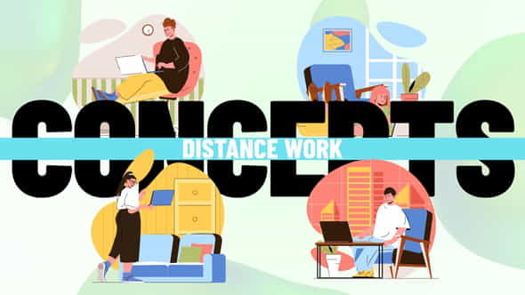 Distance work - Scene Situation - VideoHive 34772443