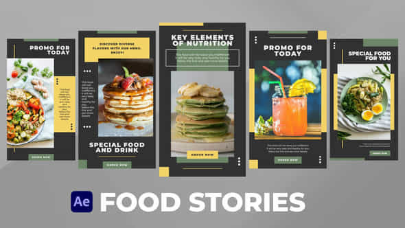 Food Stories For After Effects - VideoHive 55833814