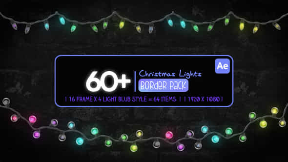 Christmas Border Lights Pack - VideoHive 55868671