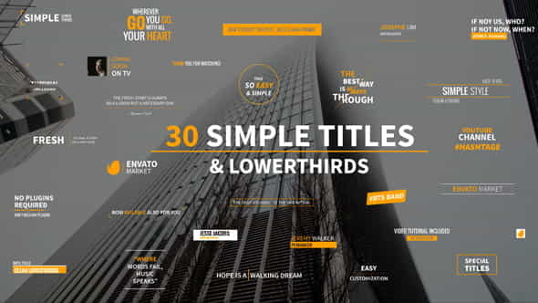 30 Simple Titles - VideoHive 19718192