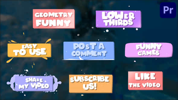 Funny Geometry Lower Thirds For Premiere Pro - VideoHive 51499314