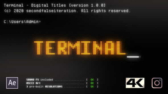 Terminal - Digital Titles - VideoHive 25682135