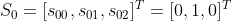 S_0 = [s_{00}, s_{01}, s_{02}]^T = [0, 1, 0]^T