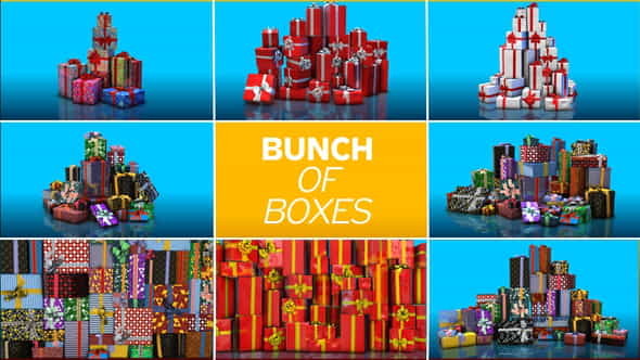 Gift Boxes Element 3D Pack - VideoHive 25593365