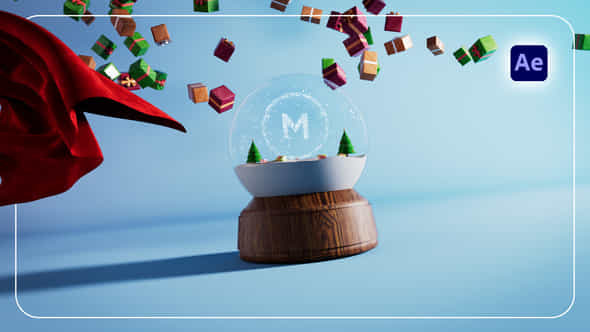 Christmas Snow Globe Logo - VideoHive 55625321