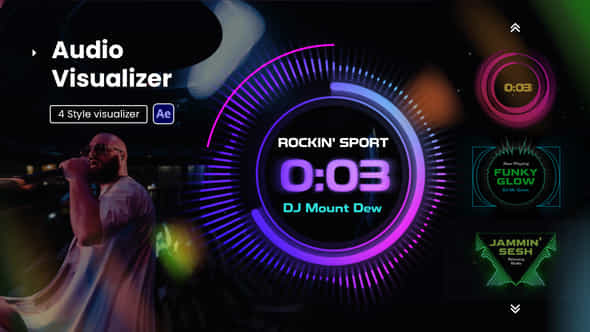 Futuristic Audio Visualizer - VideoHive 57420932