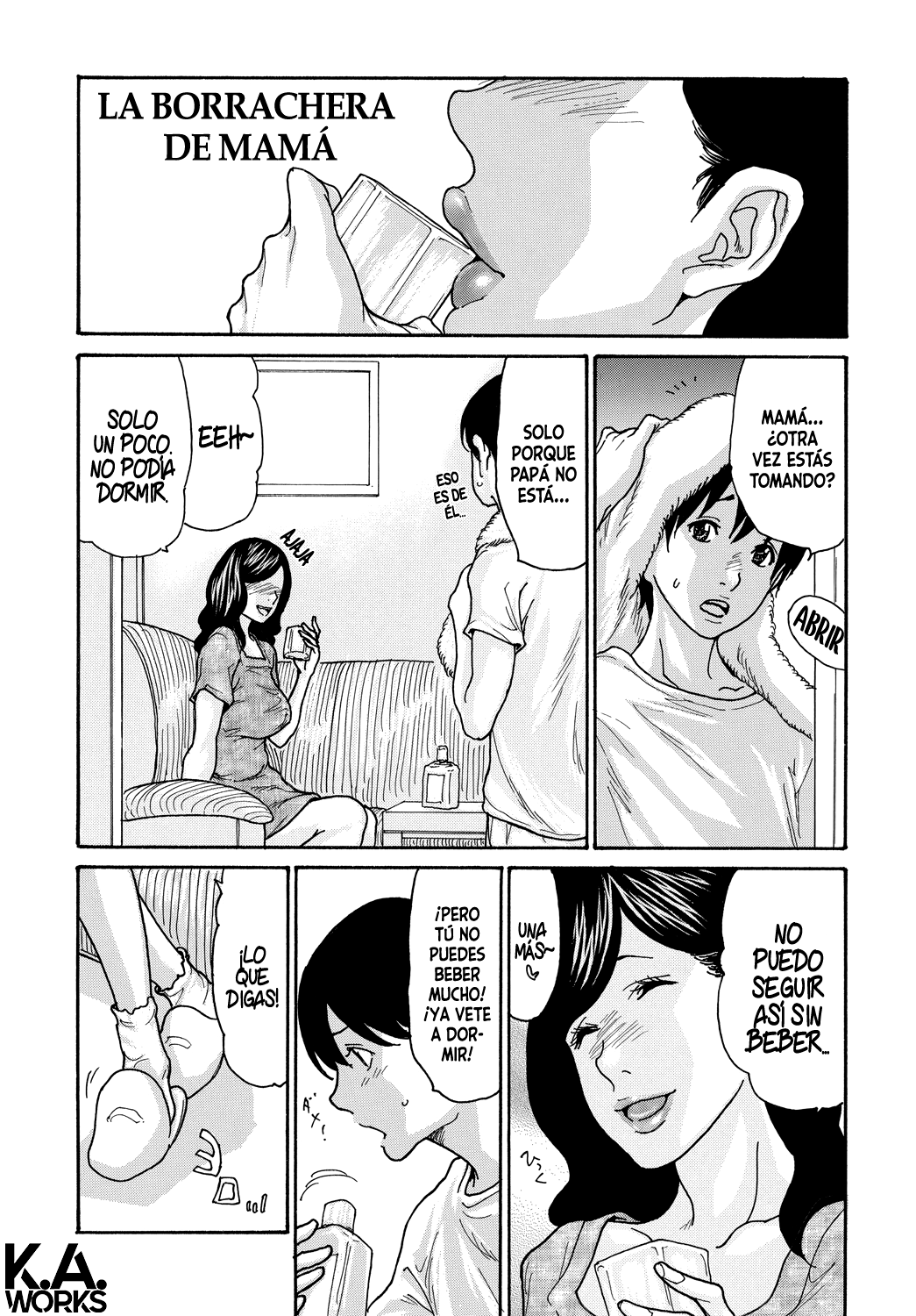 [Aoi Hitori] Kaasan no Yoigokochi  La borrachera de mamá (COMIC Magnum Vol. 148) [Spanish] [K.A. Works]
