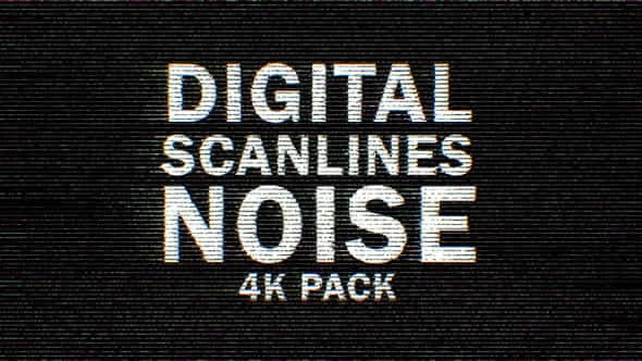 4k Color Digital Scanlines Noise - VideoHive 25638661