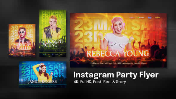 Instagram Party Flyer - VideoHive 50552155