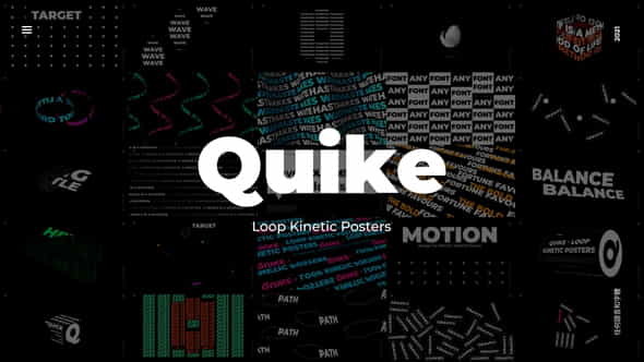 Quike - Loop Kinetic Posters - VideoHive 31658378