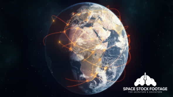 Global Network - Orange - VideoHive 12004875