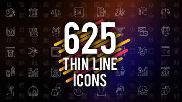 625 Thin Line Icons - VideoHive 22973742