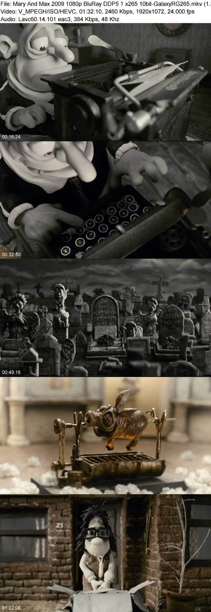 Mary And Max (2009) 1080p BluRay DDP5 1 x265 10bit-GalaxyRG265 JRap8Gej_o