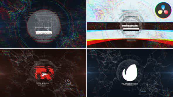 Organic Glitch Logo For Davinci Resolve - VideoHive 50360599