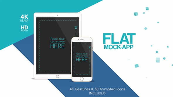 Flat Mock App Commercial - VideoHive 14152325