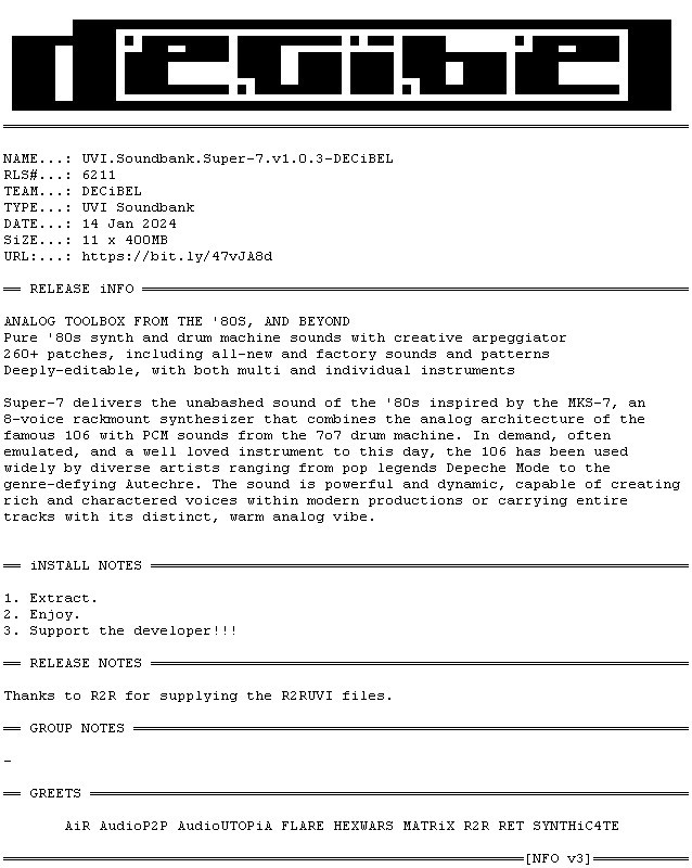 UVI Soundbank Super-7 v1.0.3-DECiBEL