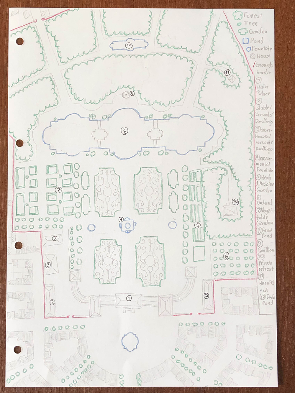 Layout of the Sedaverian Palace grounds