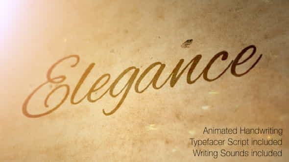 Elegance - Animated Handwriting Typeface - VideoHive 6903346