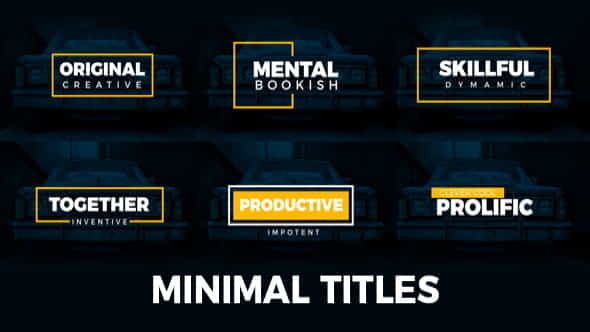 Minimal Titles - VideoHive 19235796