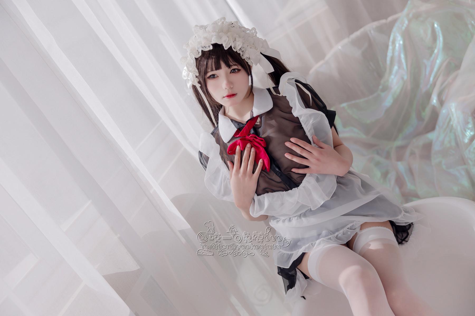 Cosplay 黏黏团子兔 黑白女仆(12)