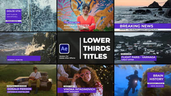 Lower Thirds Titles - VideoHive 57189340