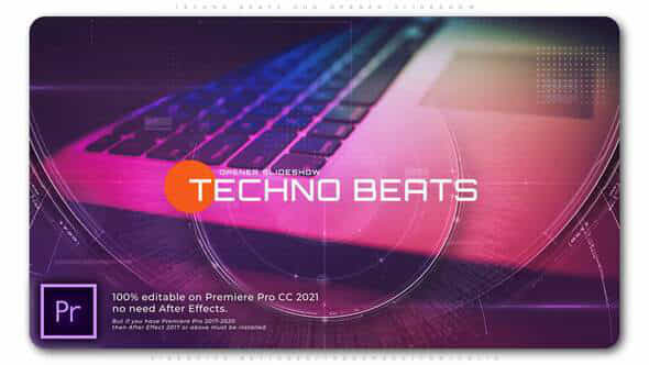 Techno Beats HUD - VideoHive 33628273