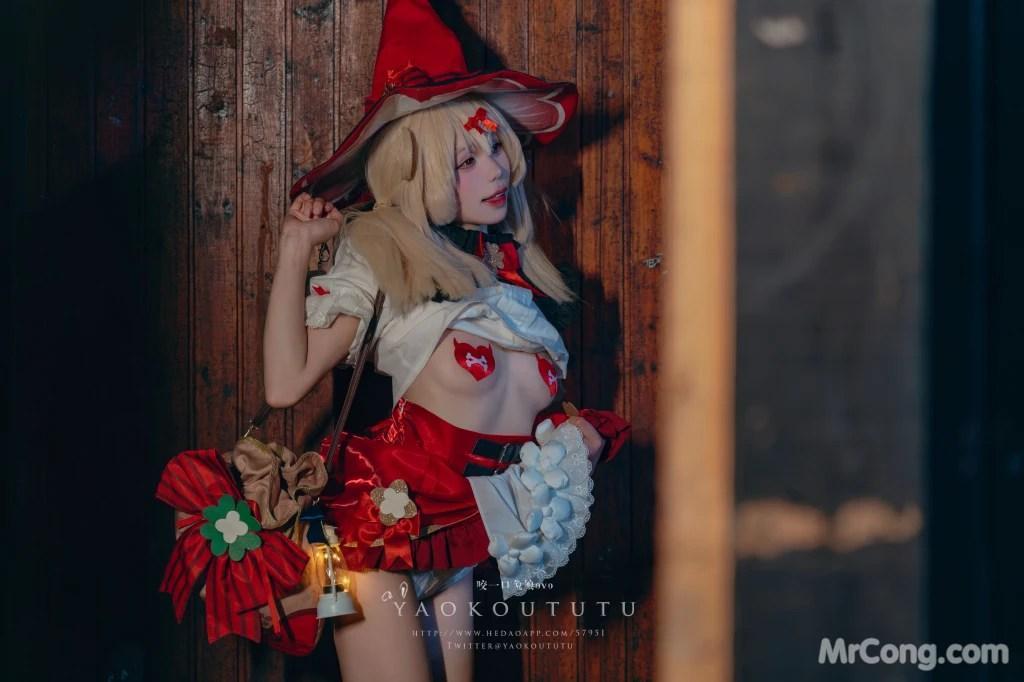 Coser@黏黏团子兔: 琪花星烛·可莉 可莉炸鱼舞 (66 photos )(31)