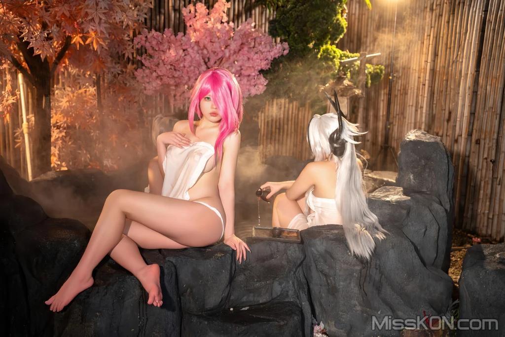 Coser@小瑶幺幺 & 九言 & 喜茶苍苍子: 碧蓝 温泉之旅 (66 photos)(8)