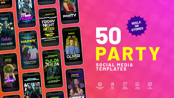 Party Flyers Instagram Stories - VideoHive 54822367