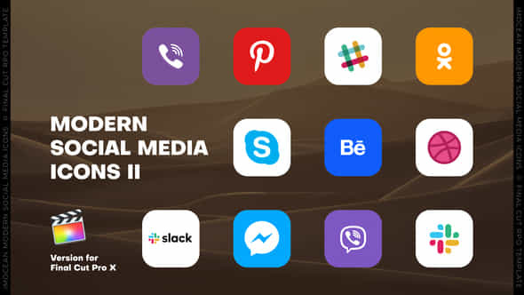 Modern Social Media Icons Ii Fcpx - VideoHive 50345886