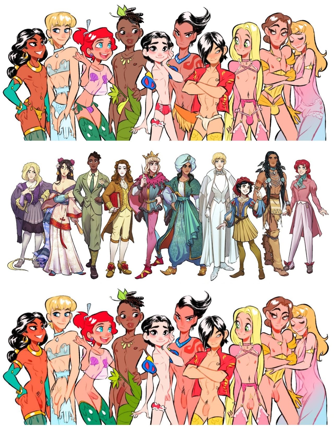 Prinsesas Disney Gender Bender by Ripushko - 0