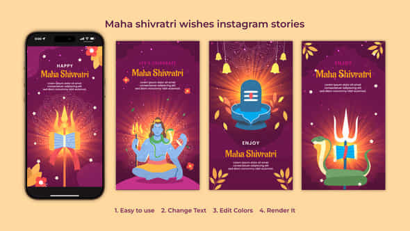 Maha Shivratri Wishes Instagram Stories - VideoHive 56805799
