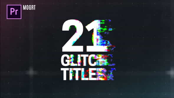 Glitch Titles for Premiere Pro - VideoHive 23383086