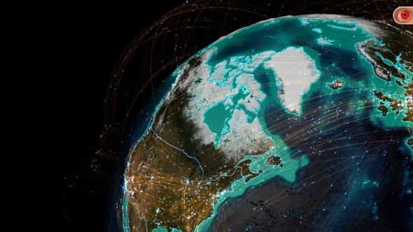 Earth Globe Networks Color - VideoHive 29594622