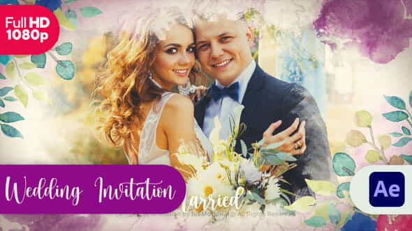 Watercolor Wedding Invitation - VideoHive 40208547