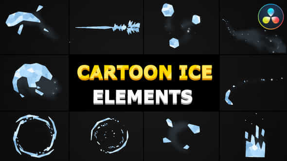 Cartoon Ice Elements - VideoHive 36210352